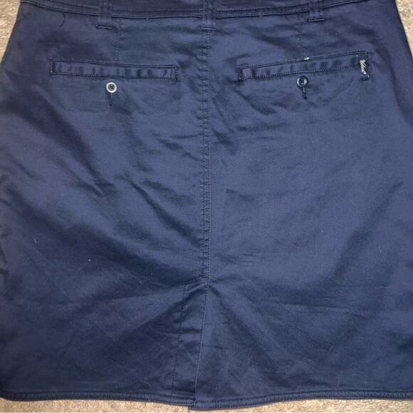 Woolrich Navy Blue Straight Fit Mini Skirt Coastal Casual Nautical Preppy Size 6 - Picture 5 of 8